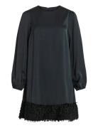 Viveer O-Neck L/S Short Dress/Dc/R Black Vila