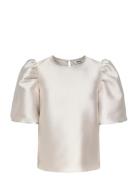 Onlmanny 2/4 Heavy Satin Top Wvn Cs Cream ONLY