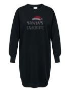 Carsanta Xmas L/S O-Neck Sweat Dress Jrs Black ONLY Carmakoma