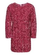 Kogconfidence Life Ls Seq Flrd Dress Jrs Pink Kids Only