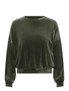 Top Ls Velours Crew Khaki Hunkemöller