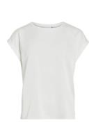 Viellette S/S Satin Top - Noos White Vila