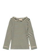 T-Shirt L/S Modal Striped Green Petit Piao