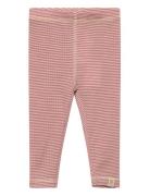 Ppdante Leggings Merino Wool Striped Pink Petit Piao