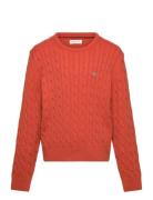 Shield Cotton Cable C-Neck Orange GANT