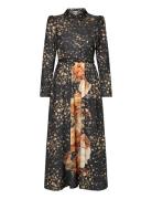 Tailored Satin Shirt Dress Black By Ti Mo