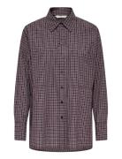 Onlfenna L/S Over Check Shirt Wvn Burgundy ONLY