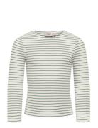 Kmgmaude Life Stripe Ls Top Jrs Noos Cream Kids Only