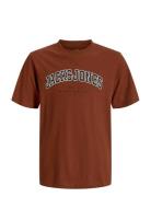 Jjecaleb Varsity Tee Ss O-Neck Noos Jnr Brown Jack & J S