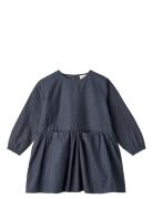 Checkered Dress W. Backside Bow Navy Copenhagen Colors