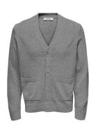 Onsmajor Rlx Cardigan Knit Grey ONLY & SONS