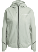 Adidas Women's Terrex Xperior 2.5L Light RAIN.RDY Jacket Silver Green