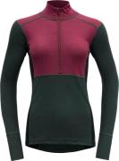 Devold Women's Lauparen Merino 190 Zip Neck BEETROOT/WOODS/INK