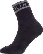 Waterproof Warm Weather Ankle Length Sock with Hydrostop Black/Dark Gr...