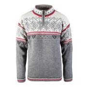 Dale of Norway Men's Vail Sweater Smoke/Raspberry/Off White