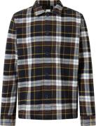 Knowledge Cotton Apparel Men's Big Checked Heavy Flannel Overshirt  Bl...