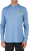 Salty Crew Men's Golden Mahi Hood Sunshirt Marine Blue