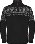 Gridarmor Men's Snøkrystall Half Zip Ullgenser Black/White