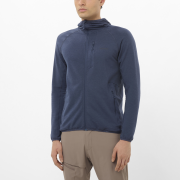 Salomon Men's Essential Lightwarm Hoodie Blue Nights