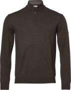 Chevalier Men's Aston Half Zip Merino Pullover Leather Brown