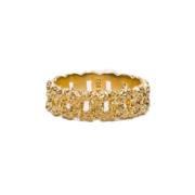 IX Studios Crunchy Curb Ring 18 kt. Gullforgylt sølv DMN0309GDHA