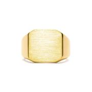 IX Studios Octagon Signet Ring 22 kt. Gullbelagt sølv DMN0290GD