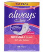 Always Dailies Normal Classic Fresh Scent   58 stk.