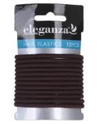 Eleganza Hair Elastics Brown   10 stk.