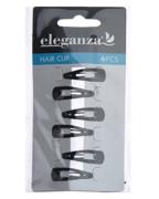 Eleganza Hair Clip Black 3cm   6 stk.