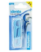 Idento Floss and Stick, TravelBox (blå) (U)   6 stk.