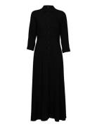 Yassavanna Long Shirt Dress S. Noos Maxikjole Festkjole Black YAS