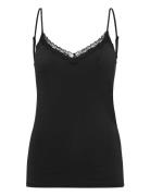 Pckate Lace Singlet Noos Topp Black Pieces