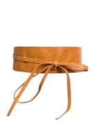 Pcvibs Leather Tie Waist Belt Belte Brown Pieces