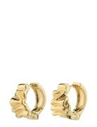 Willpower Recycled Huggie Hoop Earrings Gold-Plated Accessories Jewell...