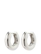 Aica Recycled Chunky Hoop Earrings Silver-Plated Accessories Jewellery...