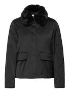 Lux Satin Padded Jacket Fôret Jakke Black Calvin Klein