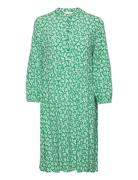 Dress With Volant Printed Kort Kjole Green Tom Tailor