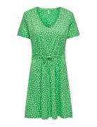 Onlmay S/S V-Neck Short Dress Jrs Noos Kort Kjole Green ONLY