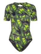 Whitney Bathing Suit Badedrakt Badetøy Green Wood Wood