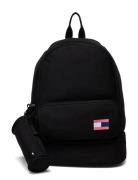 Big Flag Backpack Set Accessories Bags Backpacks Black Tommy Hilfiger