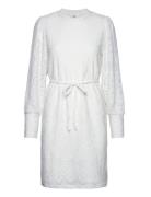 Objfeodora L/S Dress Div Kort Kjole White Object