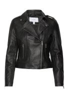 Vifeli Leather Jacket - Noos Skinnjakke Skinnjakke Black Vila