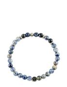 Beads Bracelet 6Mm Armbånd Smykker Blue Edd.