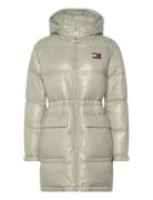 Tjw Midi Alaska Puffer Fôret Kåpe Green Tommy Jeans