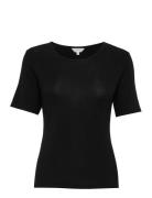 Bamboo - T-Shirt With Short Sleeve Topp Black Lady Avenue