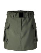 Elegance New Pocket Skirt Kort Skjørt Khaki Green Second Female