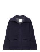 Cropped Wool Jacket Ulljakke Jakke Navy GANT