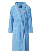 Quinn Cotton-Mix Hoodie Robe With Contrast Piping Morgenkåpe Blue Lexi...