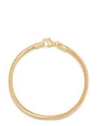 Men's Gold Round Chain Bracelet Armbånd Smykker Gold Nialaya