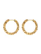 Ix Crunchy Edge Earrings Accessories Jewellery Earrings Hoops Gold IX ...